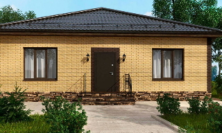 Проекты одноэтажных домов из кирпича | Строй-Жлр - Железногорск от 3567 рублей